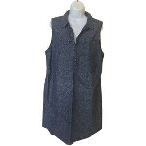 TOMMY HILFIGER Sleeveless Shirt Dress Size XL